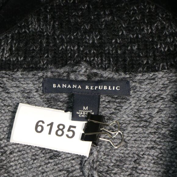 Banana Republic Cardigan Sweater Womens M Gray Pockets Duster 100% Merino Wool - Picture 8 of 8